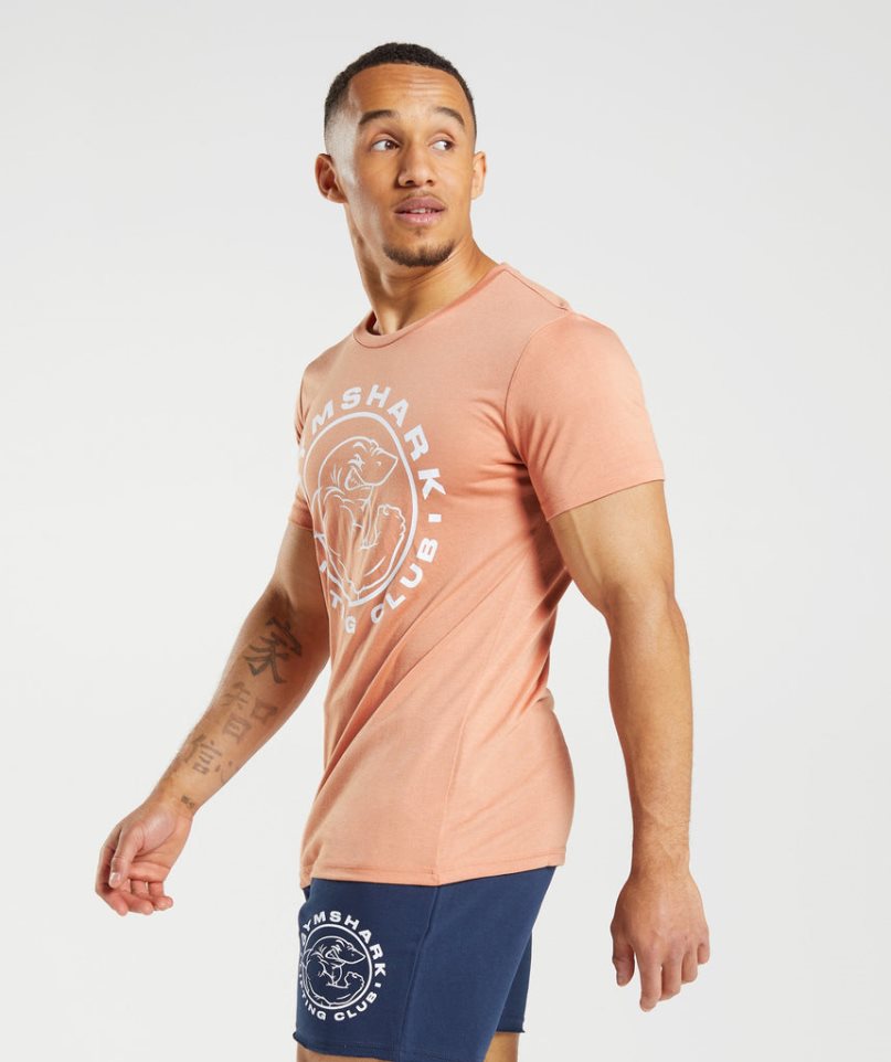 Men's Gymshark Legacy T-Shirts Orange | NZ 3TACUB